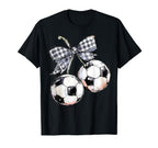 Cherries Soccer Checkered Coquette T-Shirt - Fun Novelty Design Unisex