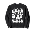 Groovy Soccer Game Day Vibes Game Sweatshirt - Trendy Graphic for Adults