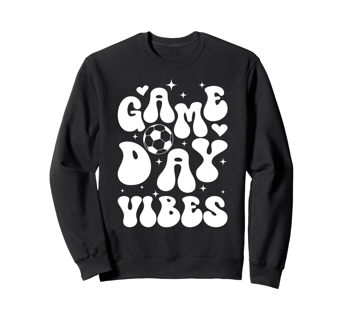 Groovy Soccer Game Day Vibes Game Sweatshirt - Trendy Graphic for Adults