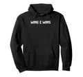 Wine And Wins Funny Sports Soccer Mom Hoodie - Minimalist Print for Adults