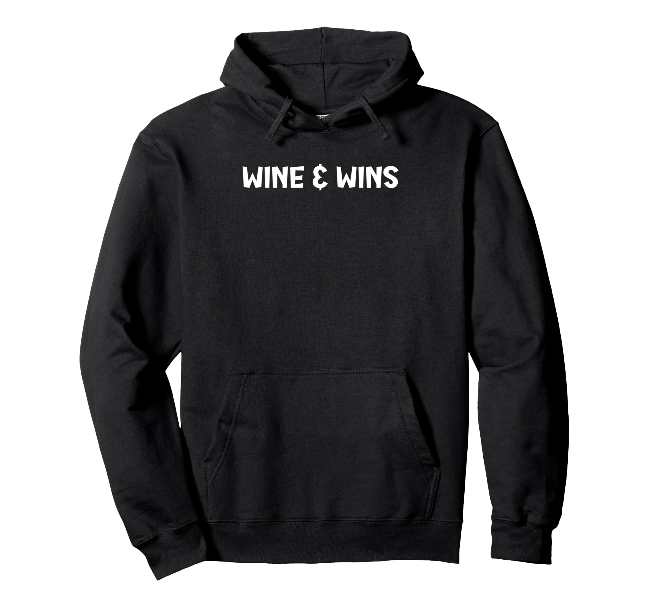 Wine And Wins Funny Sports Soccer Mom Hoodie - Minimalist Print for Adults