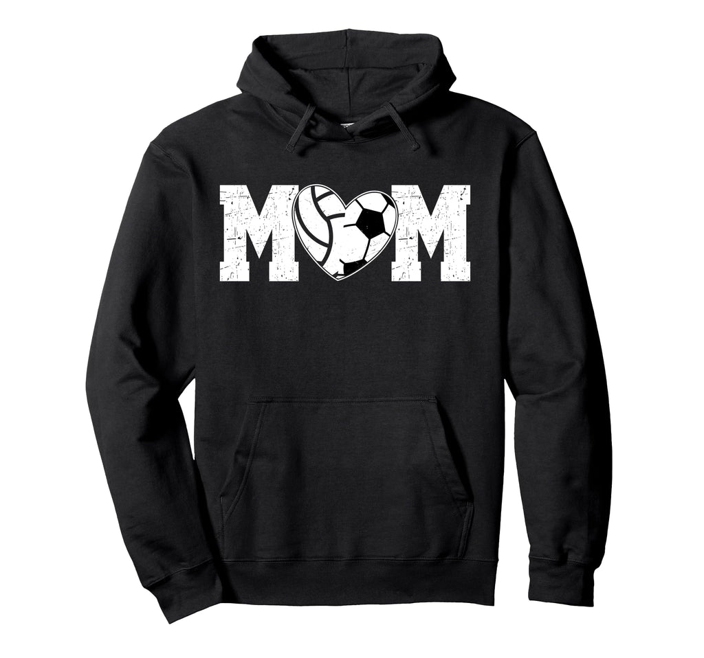Volleyball Soccer Mom Soccer Volleyball Hoodie - Unique Graphic Unisex