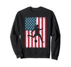 American Flag Soccer Female Sweatshirt - Streetwear Style for Adults
