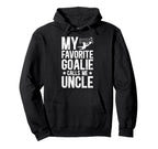 Proud Soccer Goalie Uncle Soccer Hoodie - Minimalist Print for Adults