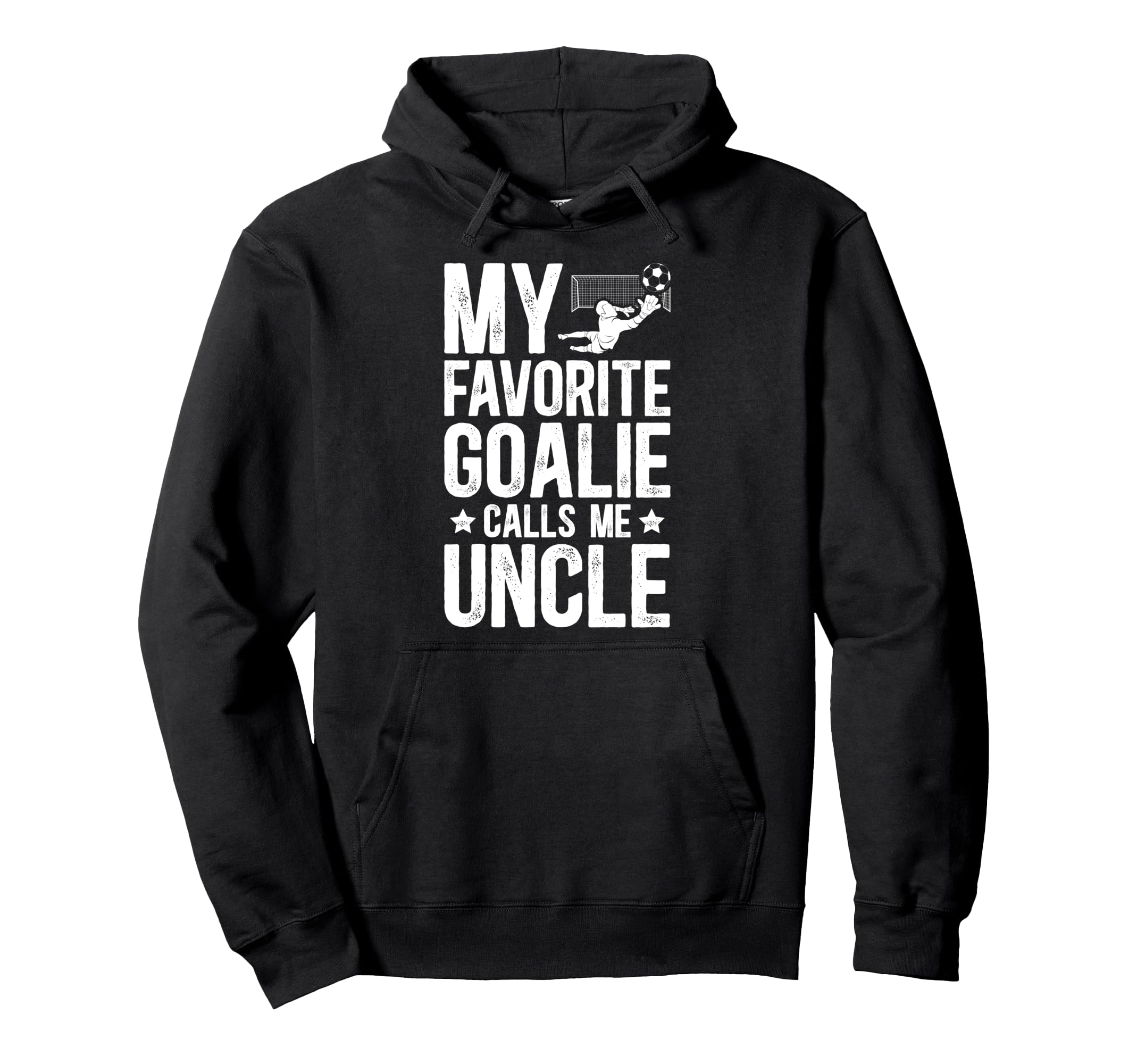 Proud Soccer Goalie Uncle Soccer Hoodie - Minimalist Print for Adults