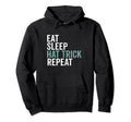Eat Sleep Hat Trick Repeat Ice Hockey Hoodie - Aesthetic Graphic Men Women