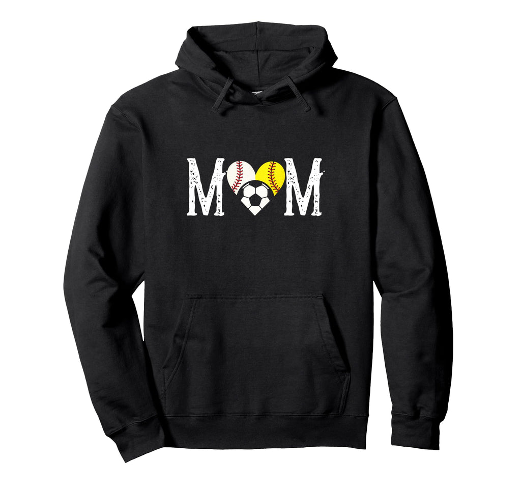 Mom Baseball Softball Soccer Hoodie - Custom Art Print for Adults