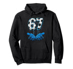 Soccer Number 67 Goalie Gloves Ball Hoodie - Graphic Print for Adults