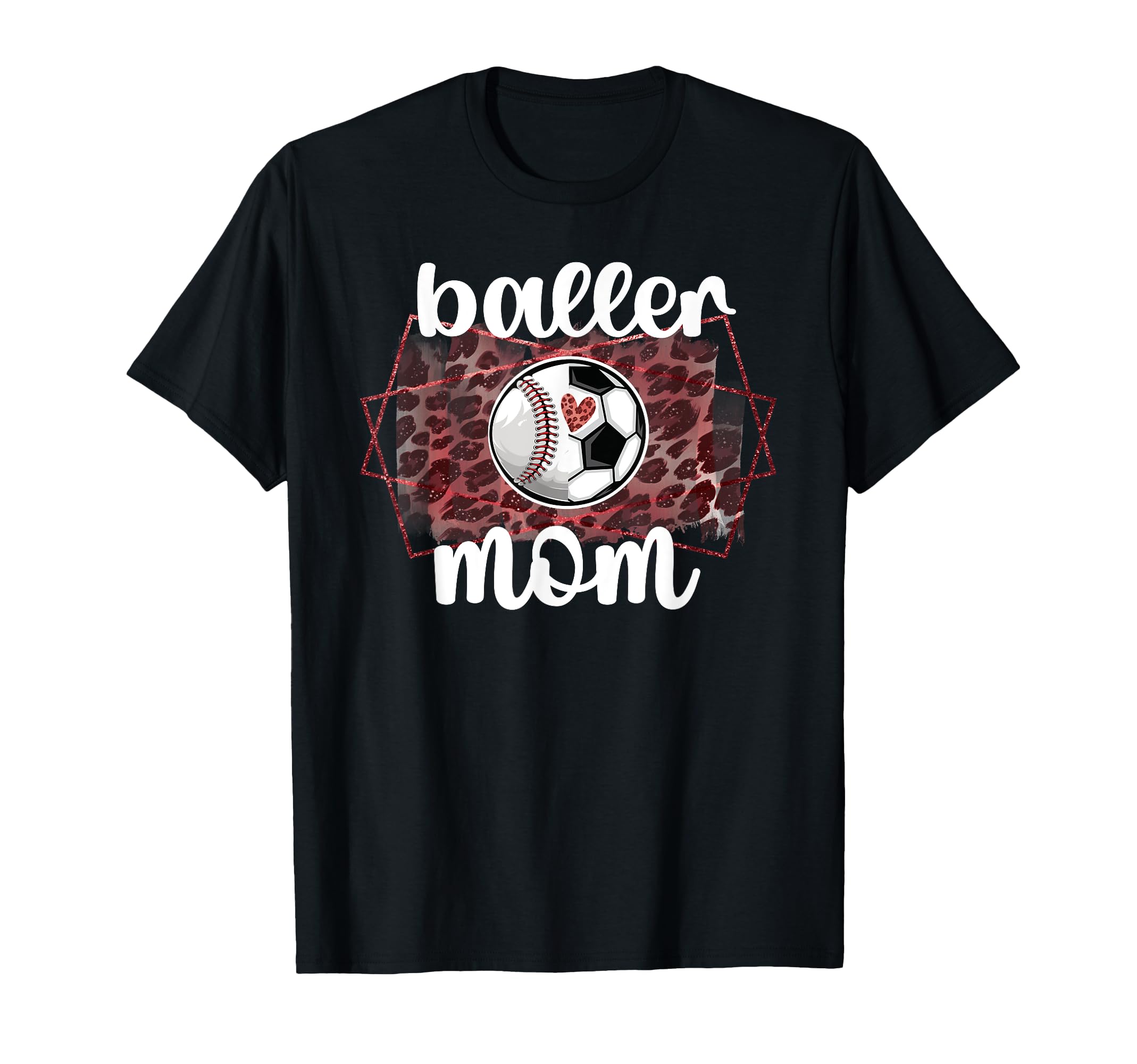 Baller Mom Proud Baseball Soccer T-Shirt - Trendy Graphic for Adults
