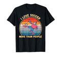 Sloth I Love Soccer More Than People T-Shirt - Custom Art Print Men Women
