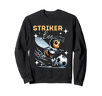 Striker Bee Soccer Enthusiast Sweatshirt - Fun Novelty Design Unisex