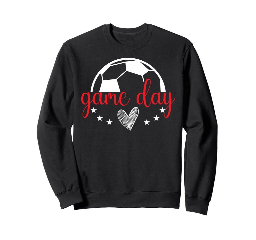 Game Day Soccer Heart Soccer Game Sweatshirt - Aesthetic Graphic Men Women
