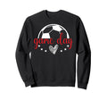Game Day Soccer Heart Soccer Game Sweatshirt - Aesthetic Graphic Men Women