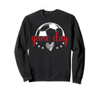 Game Day Soccer Heart Soccer Game Sweatshirt - Aesthetic Graphic Men Women