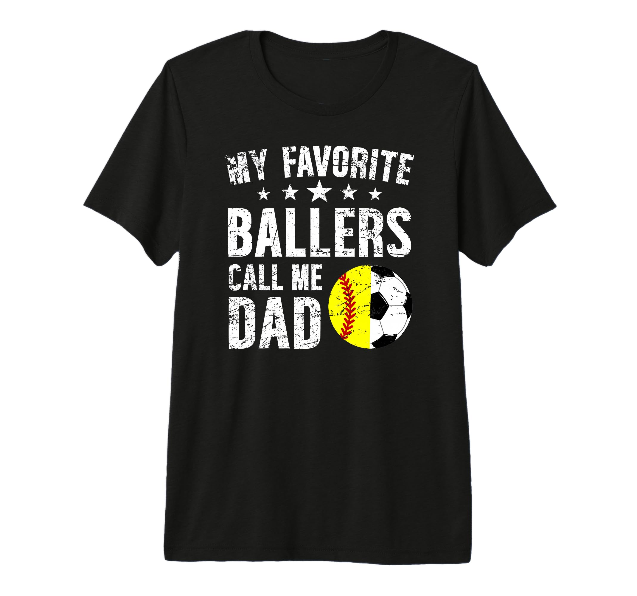 Mens My Favorite Ballers Call Me Dad T-Shirt - Fun Novelty Design Unisex