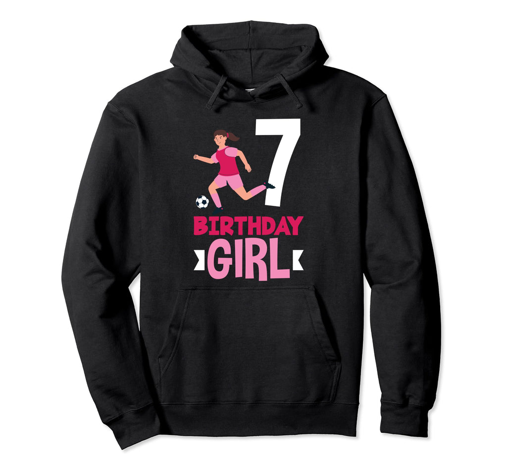 7Th Birthday 7 Years Soccer Hoodie - Fun Novelty Design for Adults