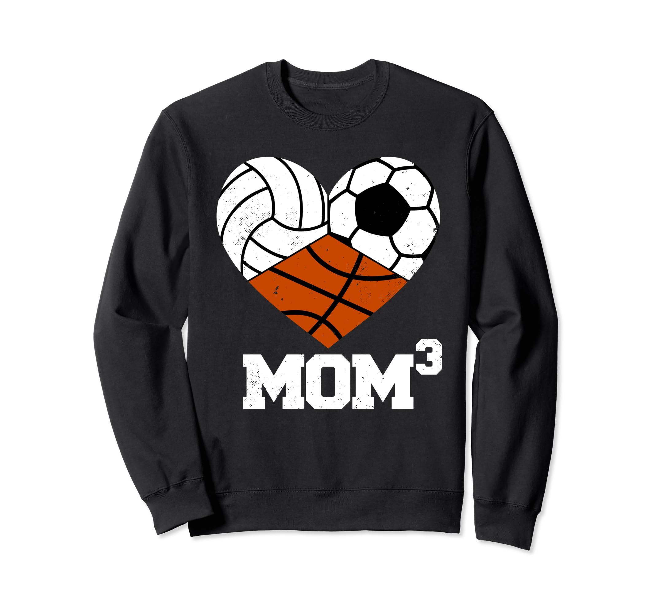 Mom Cubed Mom3 Mom Three Sweatshirt - Minimalist Print for Adults