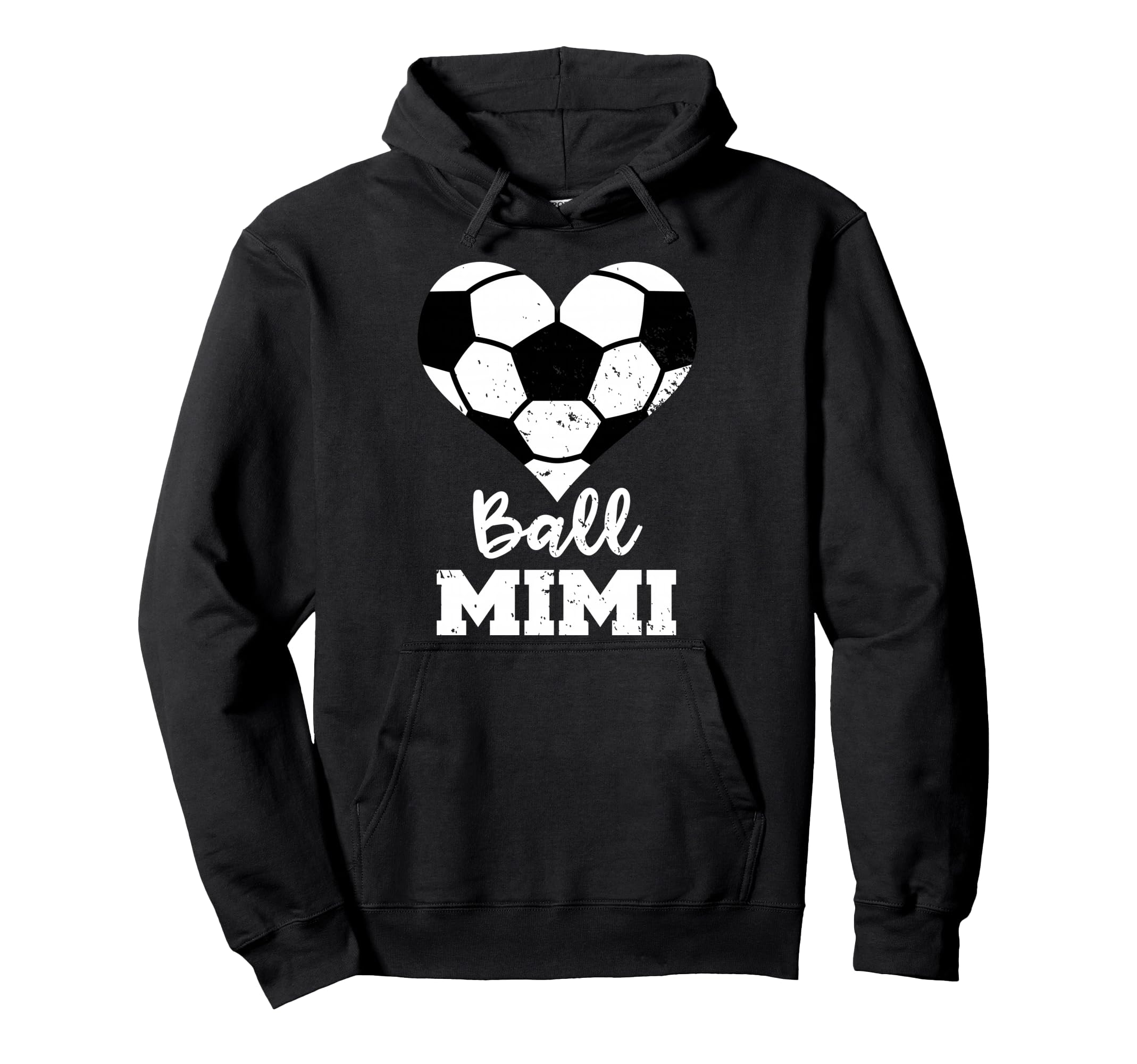 Ball Mimi Funny Soccer Heart Hoodie - Minimalist Print Unisex