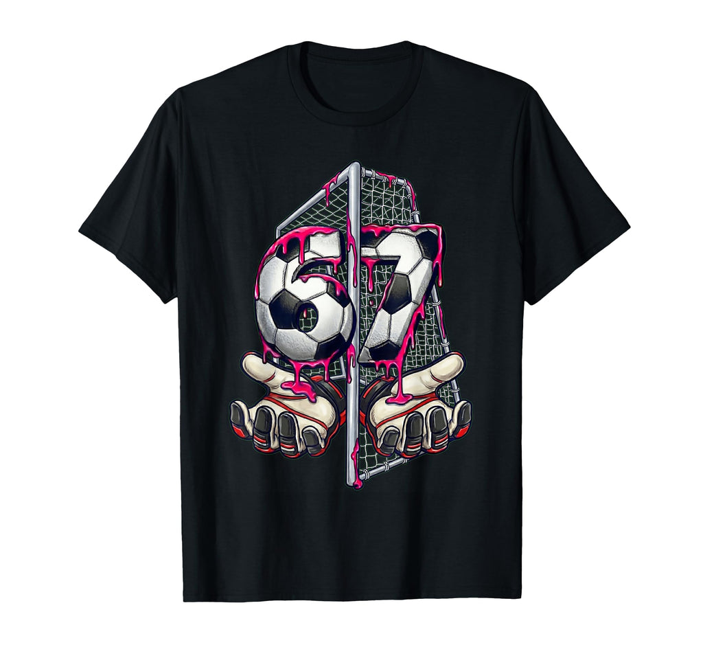 Soccer 67 Meme Funny Six Seven Gen T-Shirt - Custom Art Print for Adults
