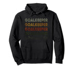 Love Heart Goalkeeper Grunge Black Hoodie - Custom Art Print Men Women