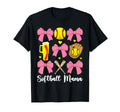 Softball Mama Mothers Day Softball T-Shirt - Graphic Print for Adults