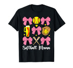 Softball Mama Mothers Day Softball T-Shirt - Graphic Print for Adults