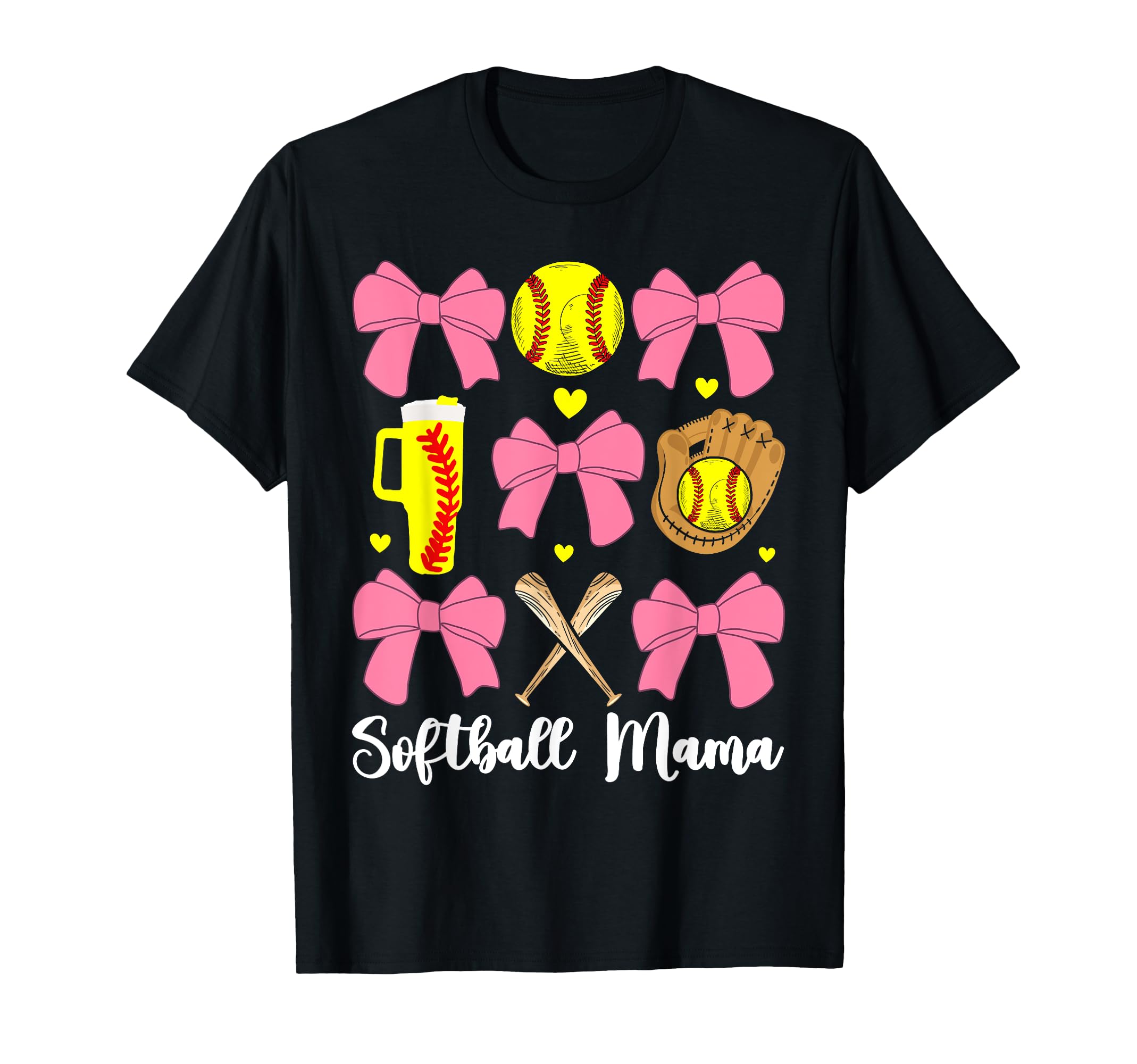 Softball Mama Mothers Day Softball T-Shirt - Graphic Print for Adults