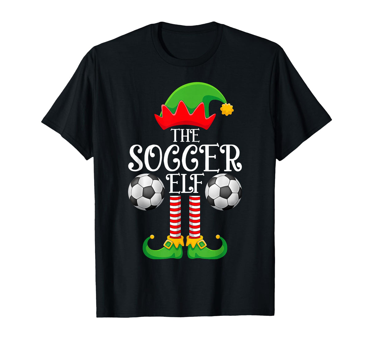 Soccer Elf Family Matching Funny Love Elf T-Shirt - Minimalist Print Unisex
