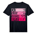 Eat Sleep Soccer Repeat Funny T-Shirt - Casual Everyday Wear Men Women