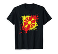 Soccer Ball Flag North Macedonia T-Shirt - Novelty Apparel for Adults