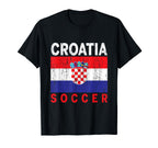 Croatian Soccer Flag Croatia Football T-Shirt - Casual Everyday Wear Unisex