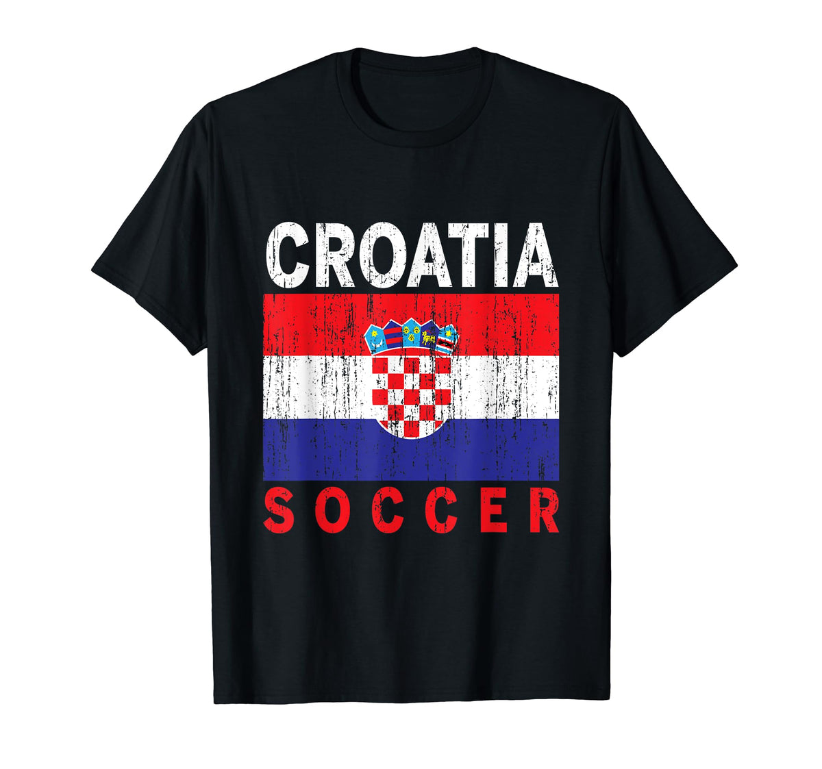 Croatian Soccer Flag Croatia Football T-Shirt - Casual Everyday Wear Unisex