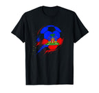 Haiti Soccer Haitian Flag Pride Soccer T-Shirt - Graphic Print Men Women