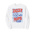 Striped Soccer Moms Club Sweatshirt - Casual Everyday Wear for Adults