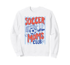 Striped Soccer Moms Club Sweatshirt - Casual Everyday Wear for Adults