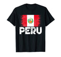 Peru Flag Football Soccer Team Pride T-Shirt - Streetwear Style Unisex