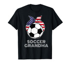 Bandana Soccer Ball Grandmother T-Shirt - Casual Everyday Wear for Adults