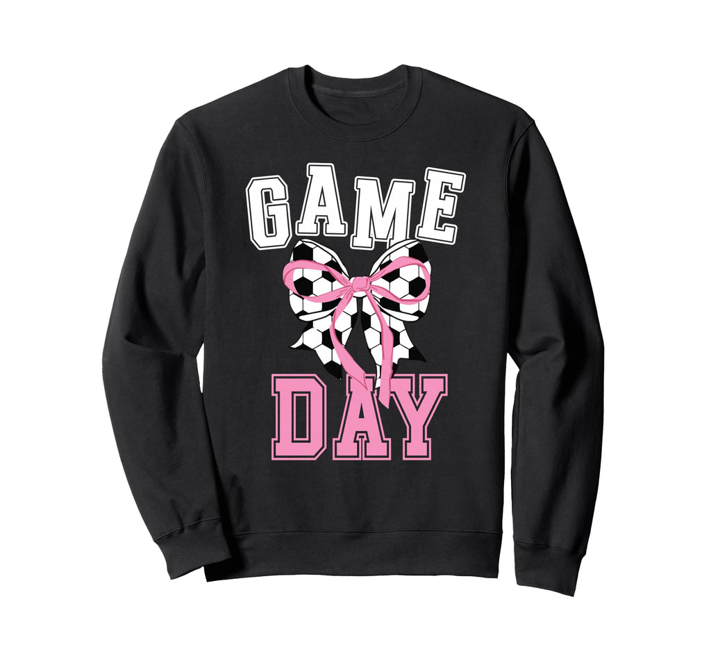 Game Day Soccer Game Day Coquette Sweatshirt - Novelty Apparel Unisex