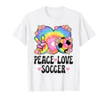 Peace Love Soccer Lover 60S 70S T-Shirt - Casual Everyday Wear Unisex