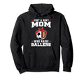 Just Busy Mom Who Raise Ballers Soccer Hoodie - Unique Graphic Unisex