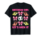 Birthday Lets Kick It Soccer Mom Mama T-Shirt - Unique Graphic Unisex