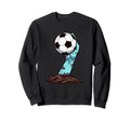 Funny Zombie Soccer Ball Halloween Sweatshirt - Streetwear Style Men Women