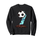 Funny Zombie Soccer Ball Halloween Sweatshirt - Streetwear Style Men Women