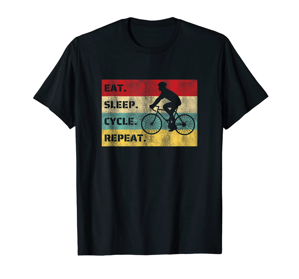 Eat Sleep Cycle Repeat Sports T-Shirt - Casual Everyday Wear for Adults