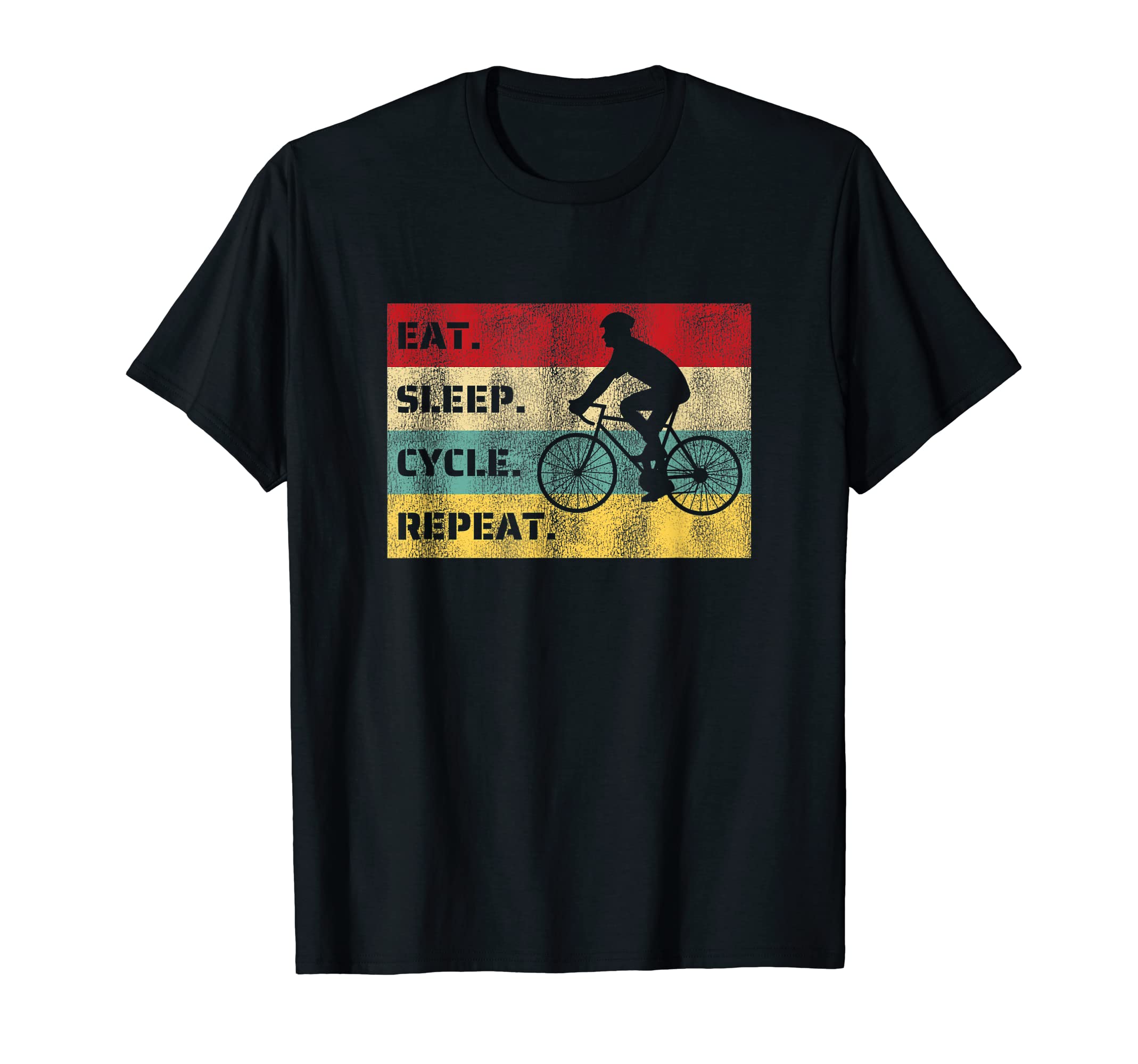 Eat Sleep Cycle Repeat Sports T-Shirt - Casual Everyday Wear for Adults