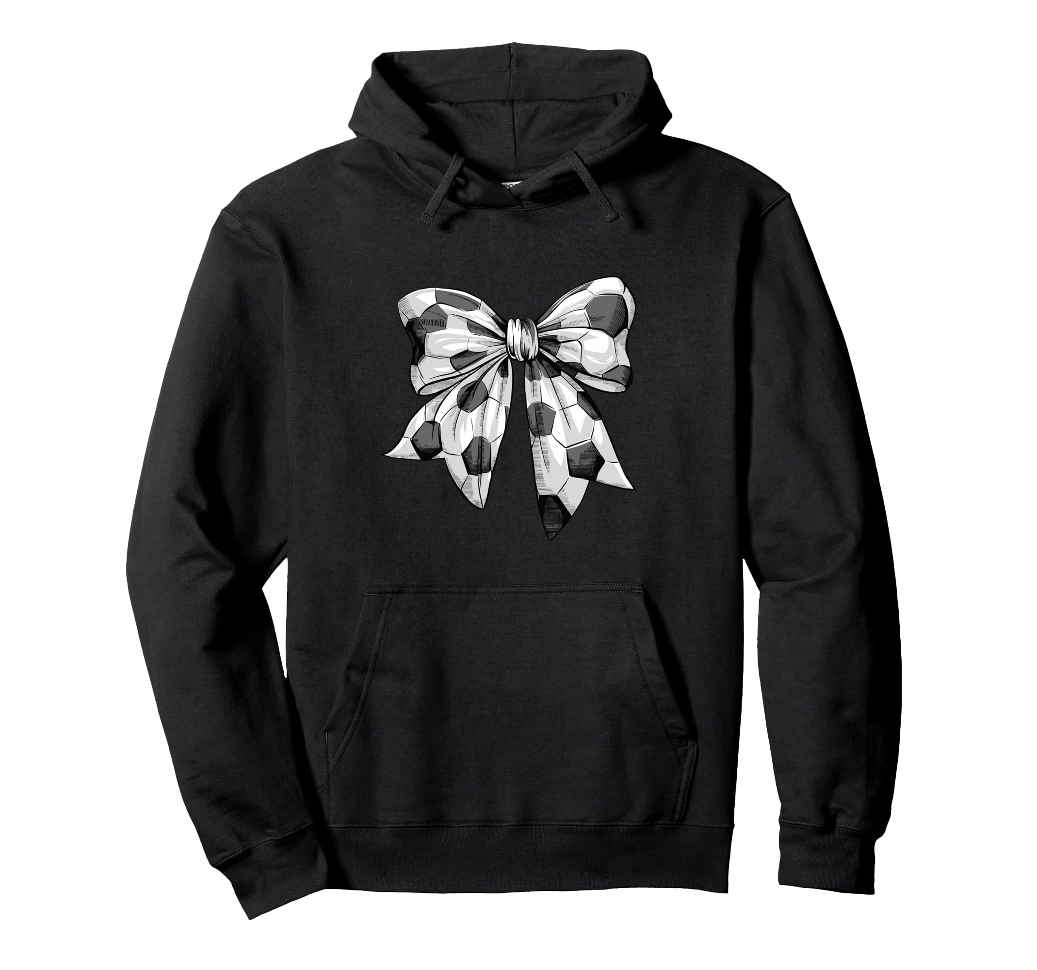 Coquette Bow Soccer Ball Mom Life Hoodie - Fun Novelty Design for Adults