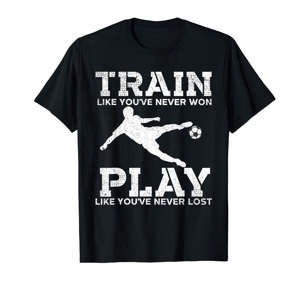 Train To Win Distressed Football T-Shirt - Aesthetic Graphic Unisex