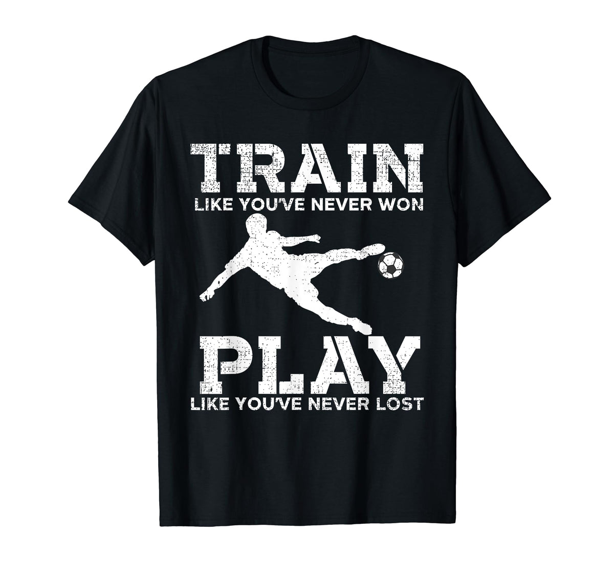 Train To Win Distressed Football T-Shirt - Aesthetic Graphic Unisex