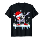 Funny Santa Soccer Dabbing T-Shirt - Novelty Apparel Men Women