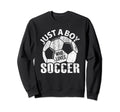 Just Who Loves Soccer Sweatshirt - Aesthetic Graphic Unisex